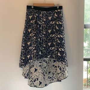 Patterned asymmetrical skirt from Anthropologie